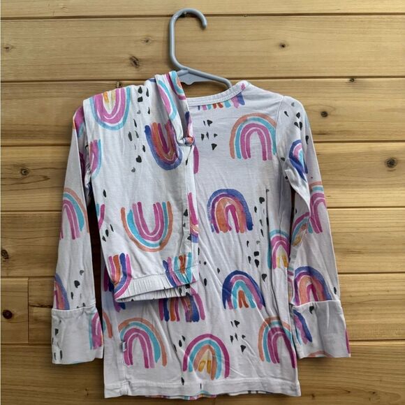 Birdie Bean Size 3T Bamboo Colorful Rainbow Long Sleeve Pajama Set - Picture 3 of 8